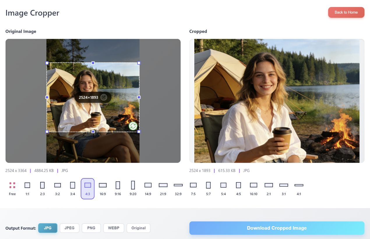 Image Cropping Process